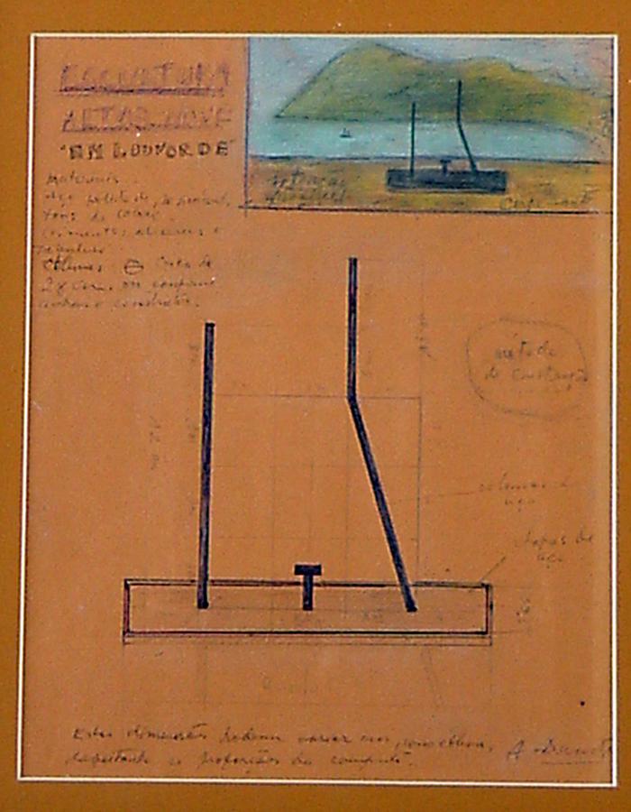 Projeto para Escultura / Altar-Nave / "Em Louvor de" 