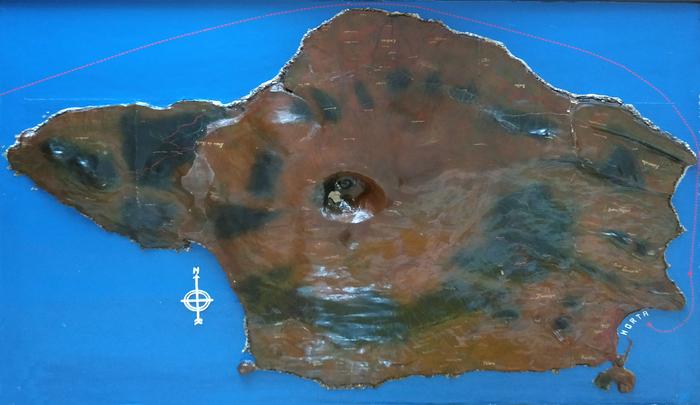 Mapa em relevo do Faial 