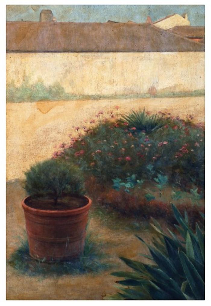 Recanto de jardim com vaso (Frente)