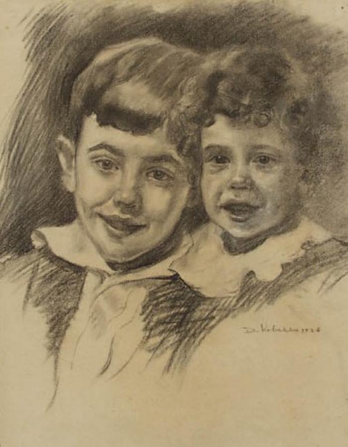 Retrato de Luís Filipe e Jorge Manuel Botelho de Gusmão Côrtes-Rodrigues