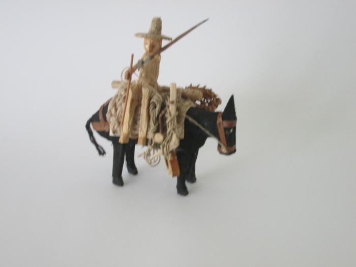 Homem em cima de um burro (miniatura) (MSM506)