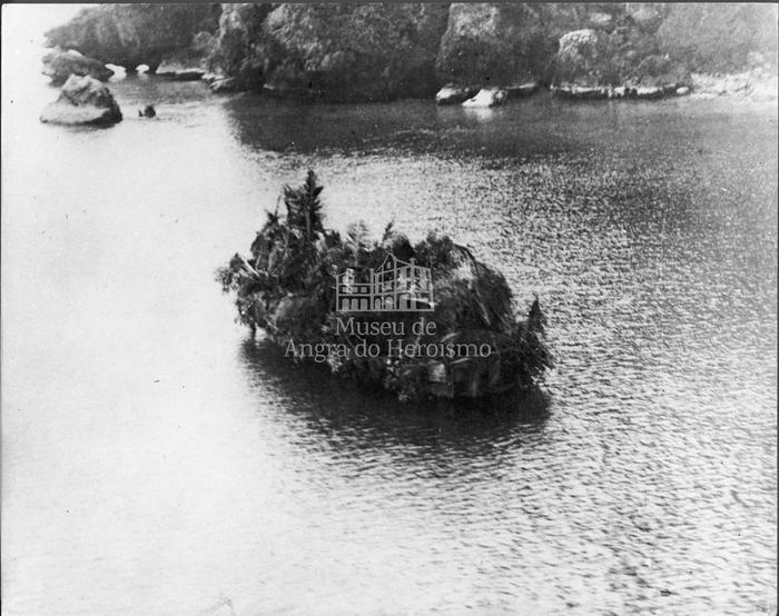 "Japanese barge camouflaged as island"