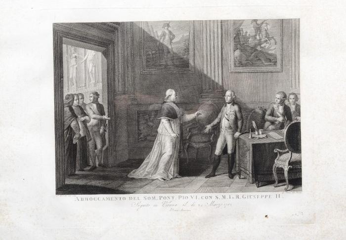ABBOCCAMENTO DEL SOM. PONT. PIO VI CON S. M. I. E R. GIUSEPPE II: Seguito in Vienna il di 24 Marzo 1782