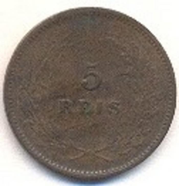 Moeda 5 Réis, D. Carlos I 