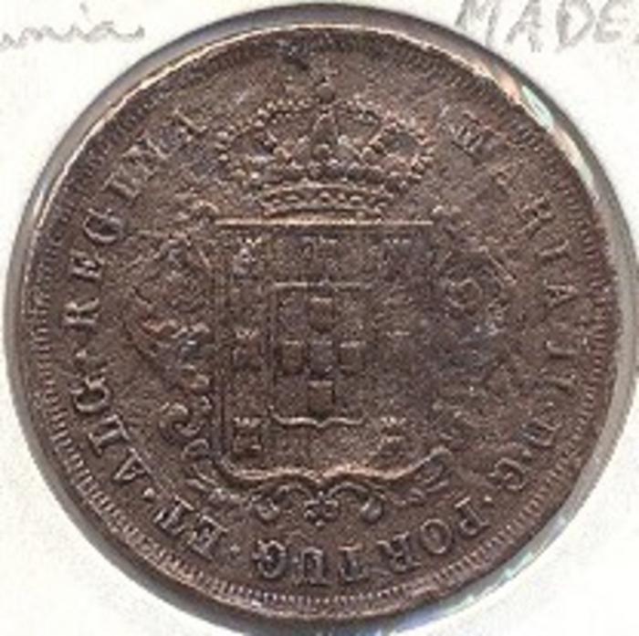 Moeda 10 Réis, D. Maria II