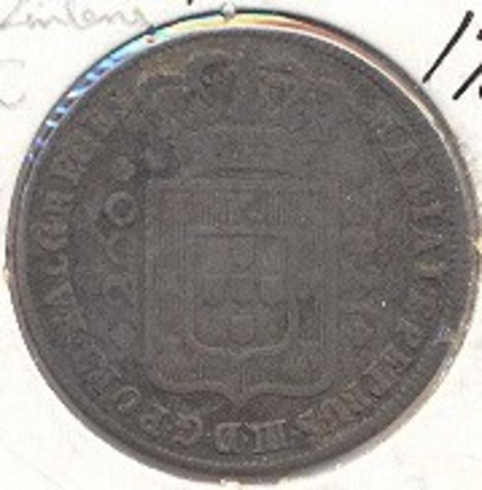 Moeda 200 Réis / 2 Tostões / 12 Vinténs, D. Maria I / D. Pedro III