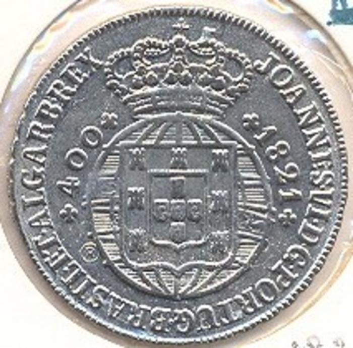 Moeda 400 Réis / Cruzado Novo, D. João VI
