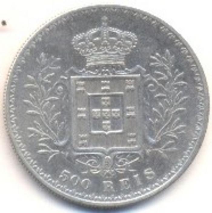 Moeda 500 Réis / 5 Tostões, D. Carlos I