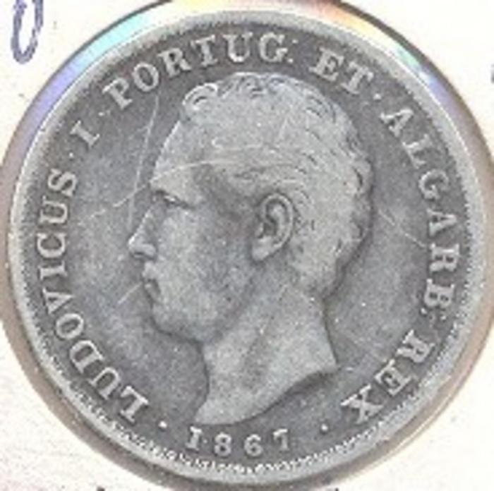 Moeda 500 Réis / 5 Tostões, D. Luís I 