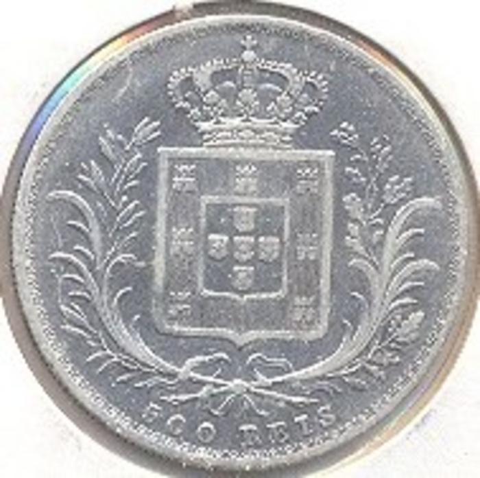 Moeda 500 Réis / 5 Tostões, D. Luís I 
