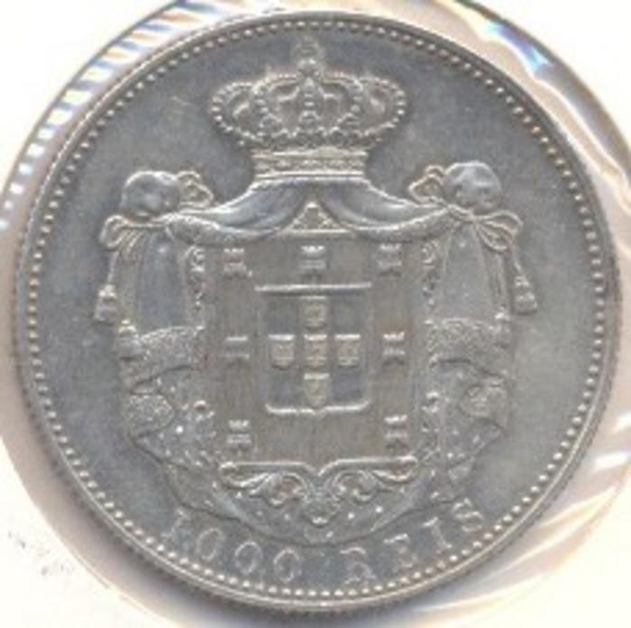 Moeda 1000 Réis / 10 Tostões, D. Carlos I 