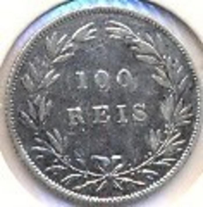 Moeda 100 Reis / 1 Tostão, D. Luís I  