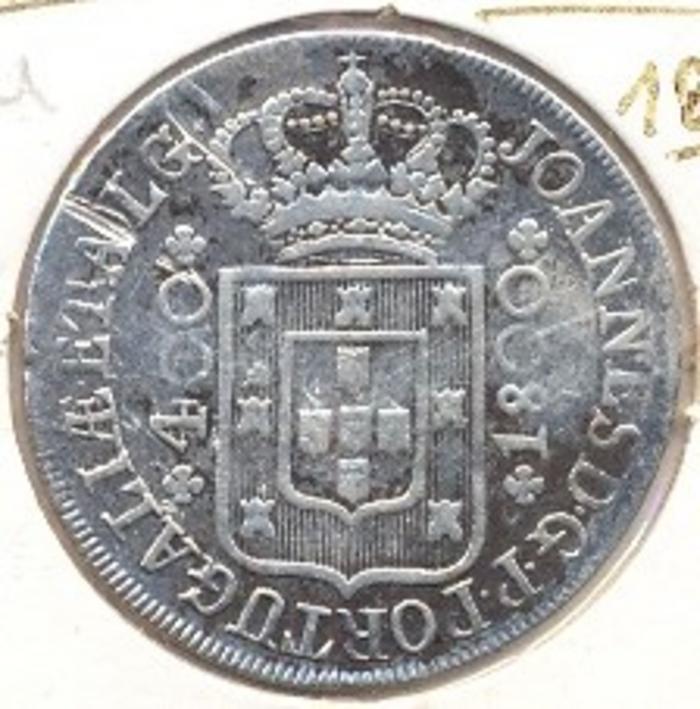 Moeda 400 Réis – Cruzado Novo, D. João VI