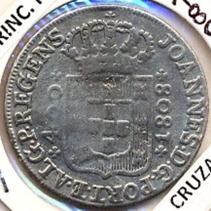 Moeda 400 Réis – Cruzado Novo, D. João VI