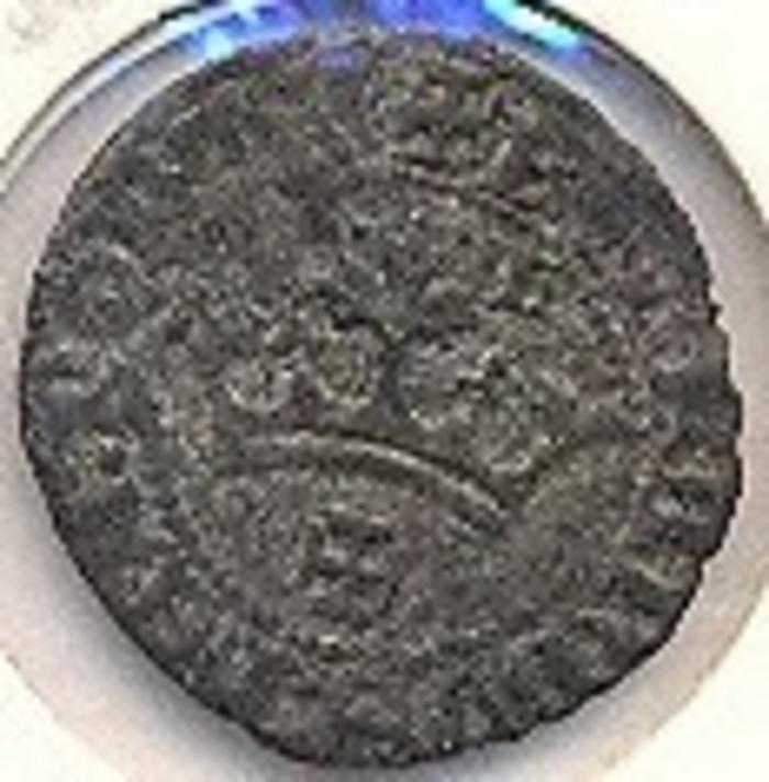 Moeda Pilarte Coroado / 7 Dinheiros, D. Fernando I