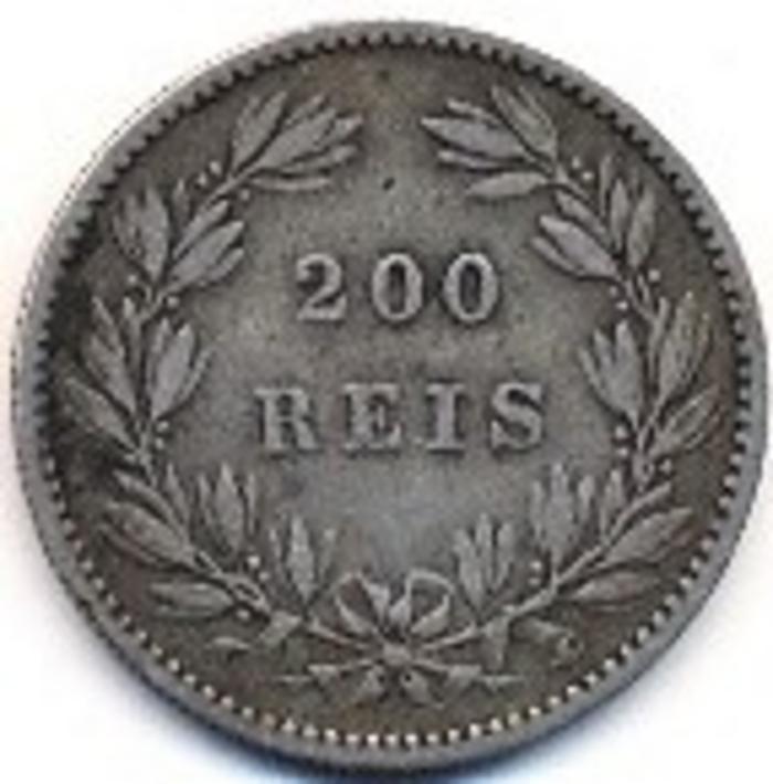 Moeda 200 Réis / 2 Tostões, D. Luís I