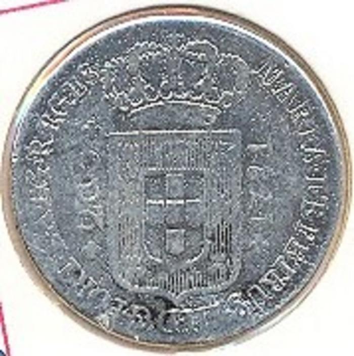 Moeda 200 Réis / 2 Tostões / 12 Vinténs, D. Maria I + D. Pedro III 