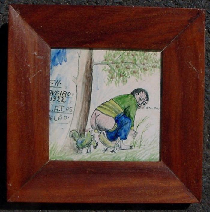 Pintura - Homem Evacuando 