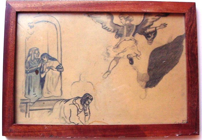 Desenho - Aparição do Anjo a Zacarias