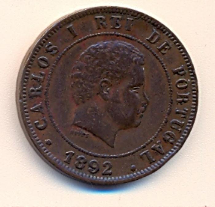 Moeda 20 Réis, D. Carlos I