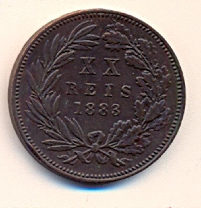 Moeda 20 Réis, D. Luís I