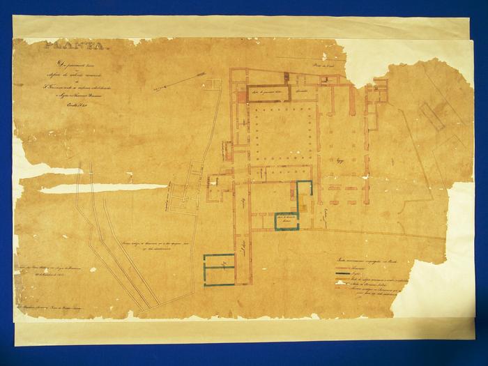 Planta do pavimento térreo no edifício do extinto convento de S. Francisco onde se acham estabelecidos o Lyceu e o Seminário Diocesano