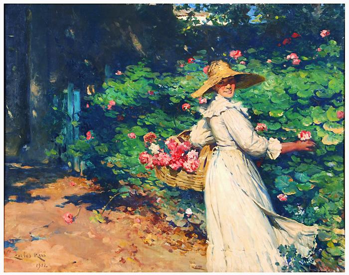 Gerânios e Malva-rosa (Frente)