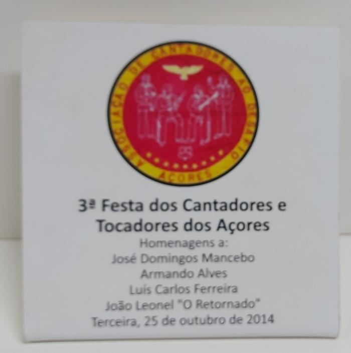 Placa 3.ª Festa dos Cantadores