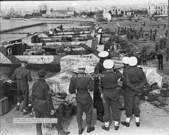 "British convoy arrives at Salonika, Nov. 9"