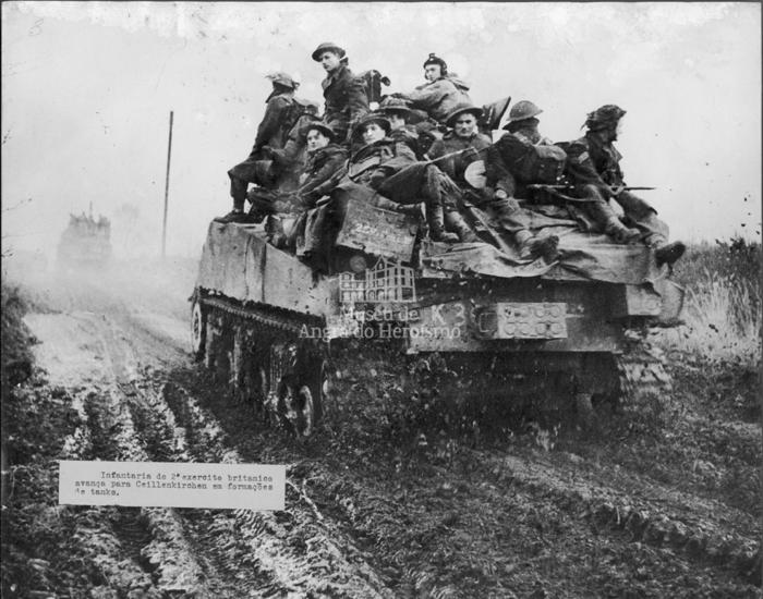 <i>British troops drive on into Germany</i>