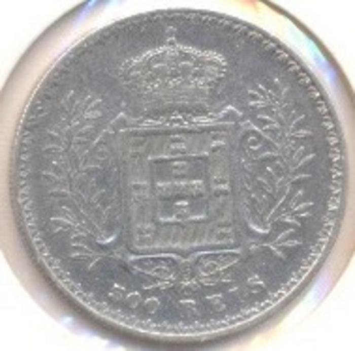 Moeda 500 Réis / 5 Tostões, D. Carlos I 