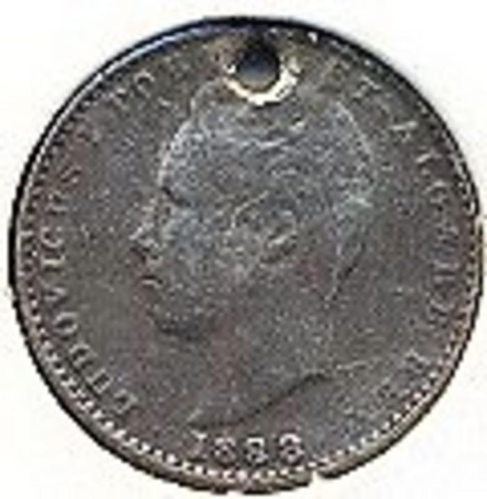 Moeda 100 Réis / Tostão, D. Luís I