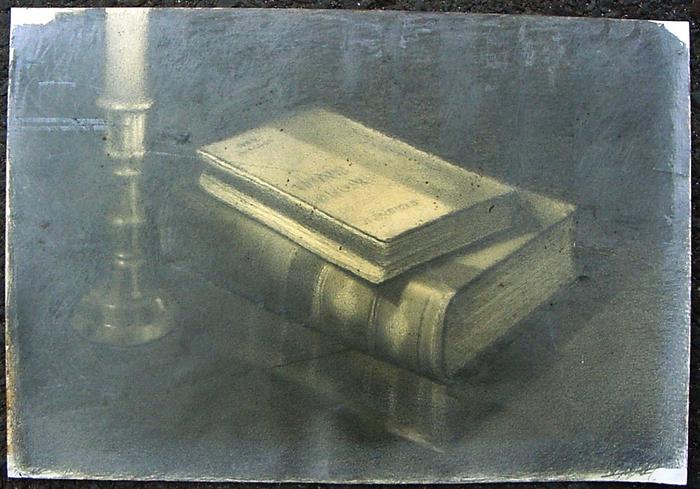 Pintura - Livros Sobrepostos 