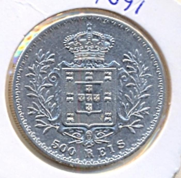 Moeda 500 Réis / 5 Tostões, D. Carlos I